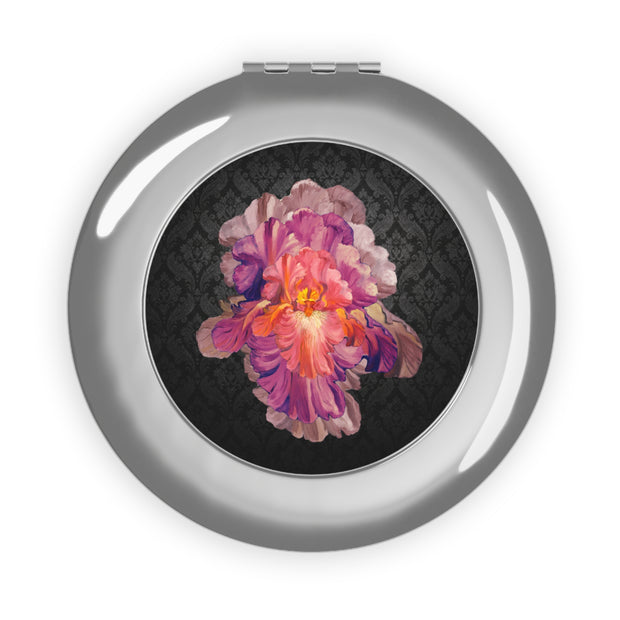 Compact Travel Mirror - Pink Iris