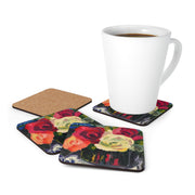 Corkwood Coaster Set - Tea Roses