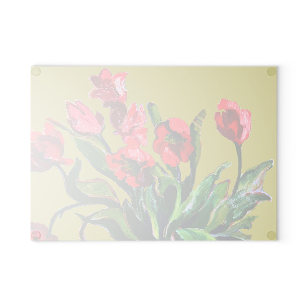 Tempered Glass Cutting Board - Poppy Party