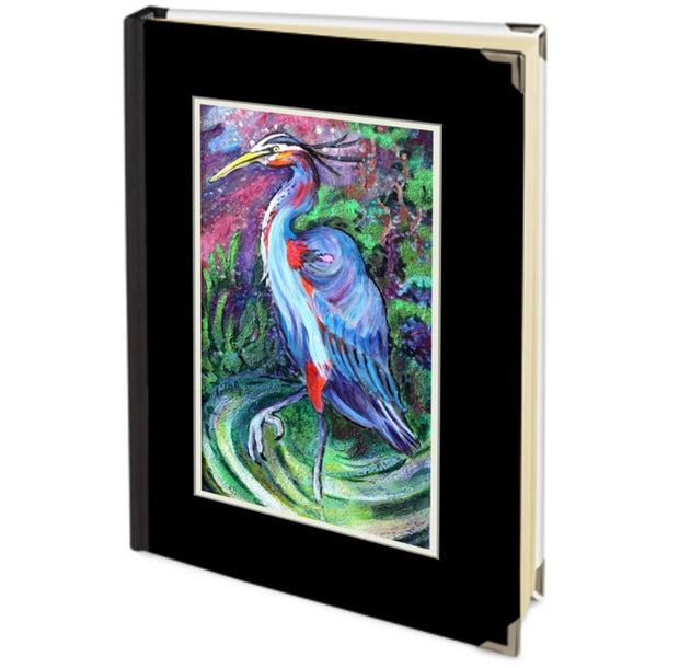 Hand-bound Journal, "Blue Heron"