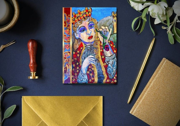 Greeting Card - "Isabel" From Comedia Dell'Arte Series