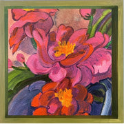 Catch-All Tray - Small Square -Magenta Flowers