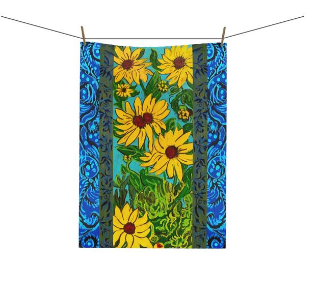 Cotton Tea Towel - Field of Sunflowers