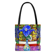 Tote Bag - Blue Magnolia and Stained Glass