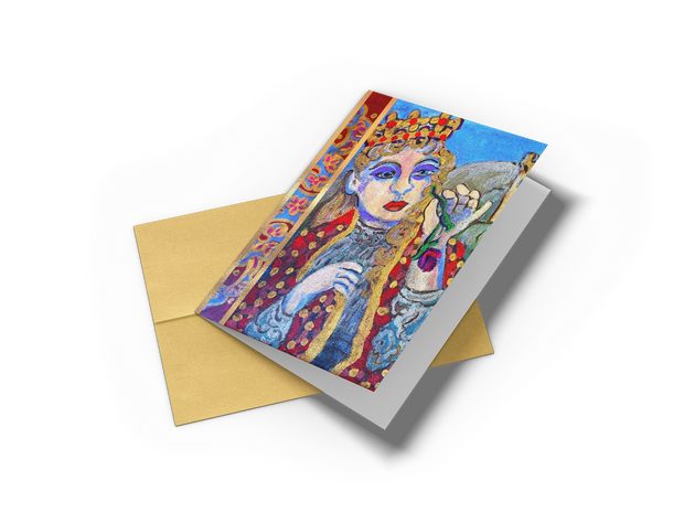 Greeting Card, "Isabel" From Comedia Dell'Arte Series